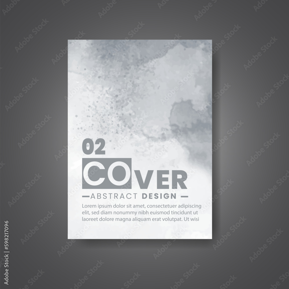 Fototapeta premium Cover template with watercolor background. Design for your cover, date, postcard, banner, logo.