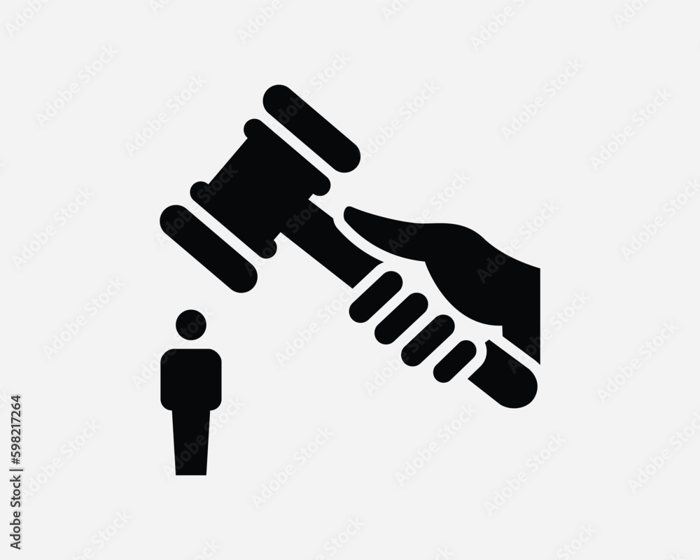 Unfair Trial Abuse of Power Abusive Government Judge Law Sentence Black and White Icon Sign Symbol Vector Artwork Clipart Illustration Unfair Trial Abuse of Power Abusive Government Judge Law Sentence Black and White Icon Sign Symbol Vector Artwork Clipart Illustration