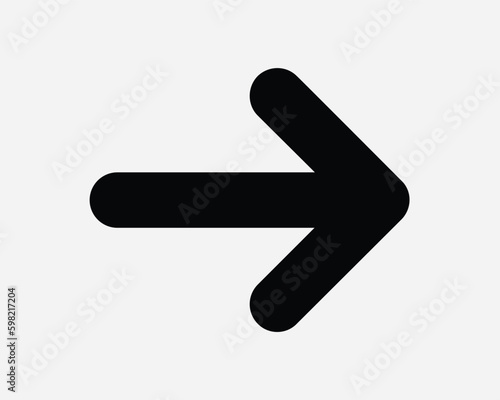 Right Arrow Icon Next Skip Forward Point Pointer Navigation Direction Traffic Road Sign Turning Turn Symbol Vector Graphic Illustration Clipart Cricut