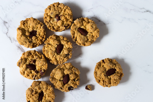 Original little cake from Mantova called Sbrisolona. Focus selective.