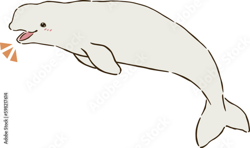 喜ぶシロイルカ（ベルーガ）