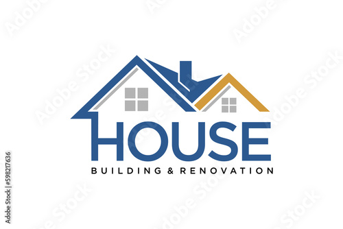real estate icon set vector logo template