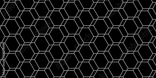 Hexagon pattern. Seamless background with honeycomb hexagon pattern. Hexagon design abstract technology background. 