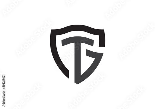 TG logo, TG shield logo, graphic design template