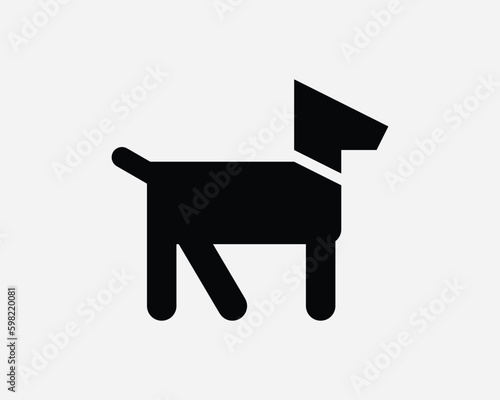 Dog Cartoon Icon Puppy Canine Pet Whole Body Stand Standing Side Profile Character Symbol Sign Vector Graphic Illustration Clipart Cricut Cut Out Shape