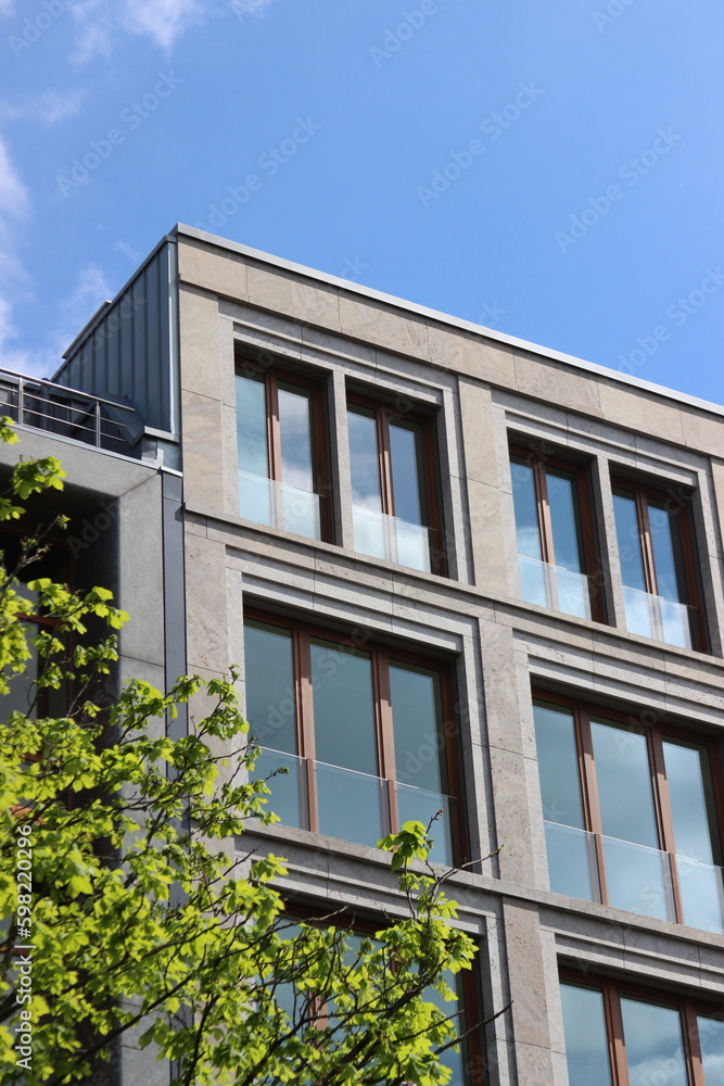 Facade of a modern office building in Dusseldorf, Germany Facade of a modern office building in Dusseldorf, Germany