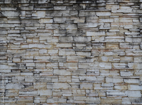 Old stone wall texture background for interior exterior decoration and industrial construction concept design.