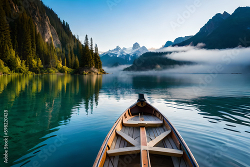 canoe on lake © Md Imranul Rahman