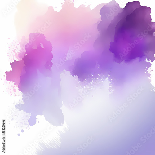 Purple Gradient Abstract Water color Background . Generative AI