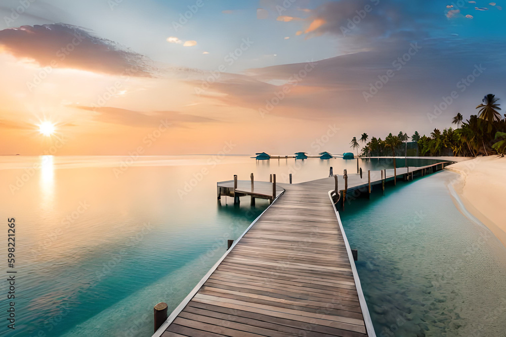 sunset at the pier