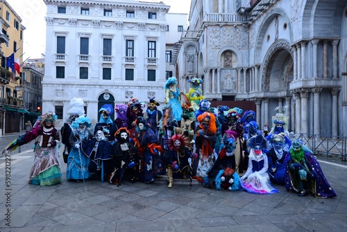 Costumes from Venice Carnival , italia © Samet