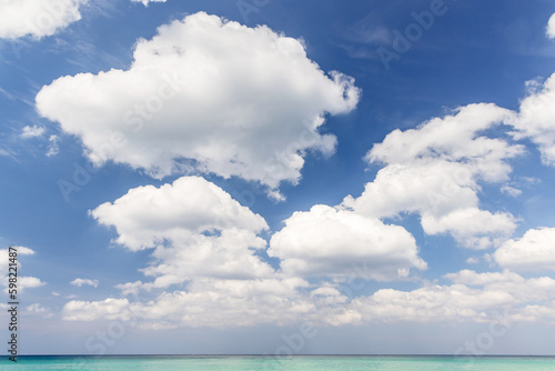 Sea and beautiful sky with clouds
