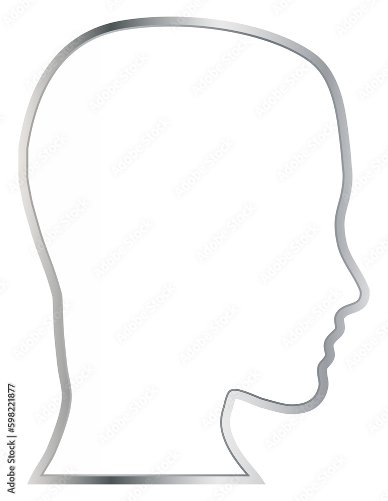sign glass and metal human head sign glass and metal human head