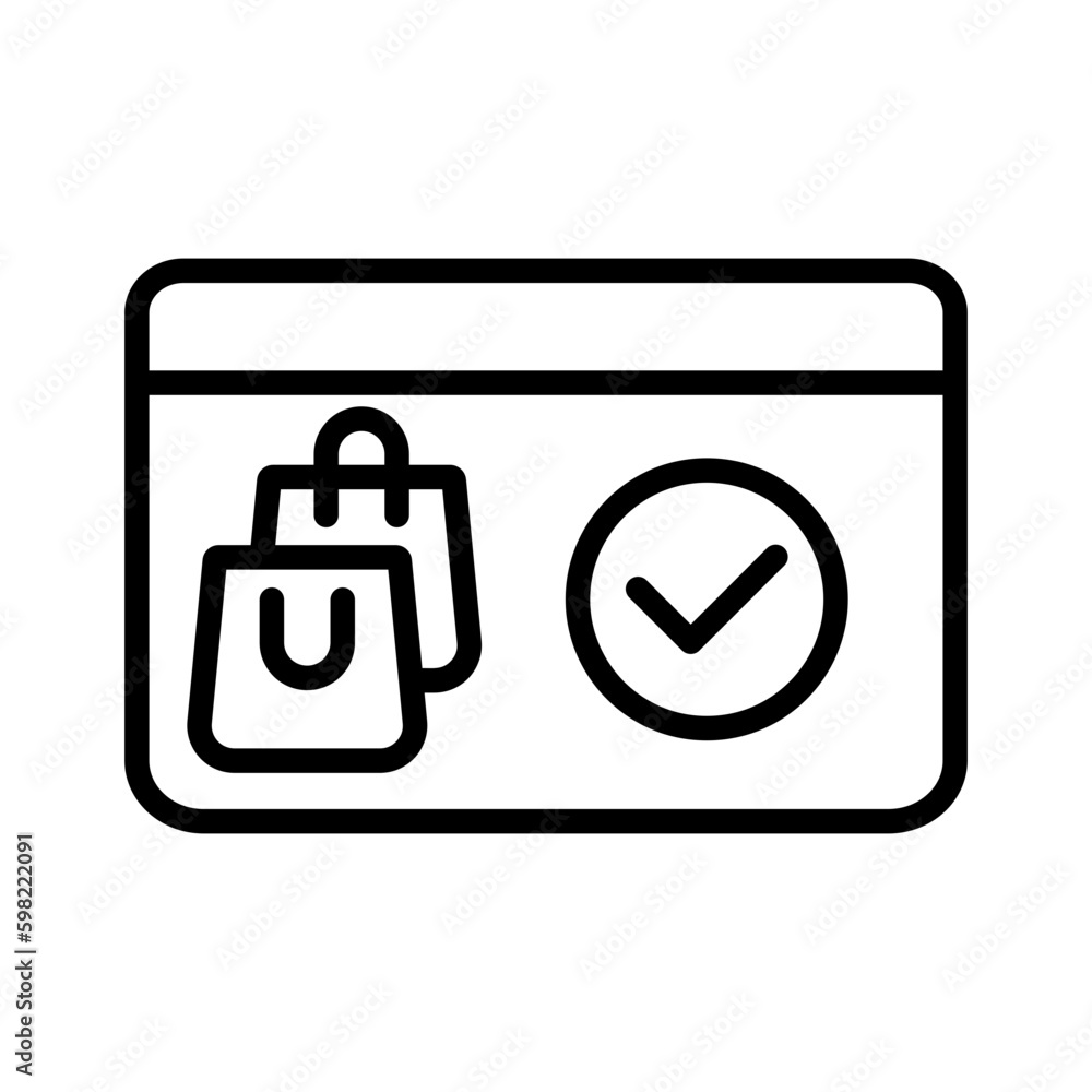 Voucher outline icon for ecommerce, online, shop, membership, commerce and shopping logo Voucher outline icon for ecommerce, online, shop, membership, commerce and shopping logo