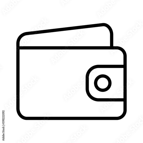 Wallet outline icon for business and finance, cash, purse, pay, and money logo