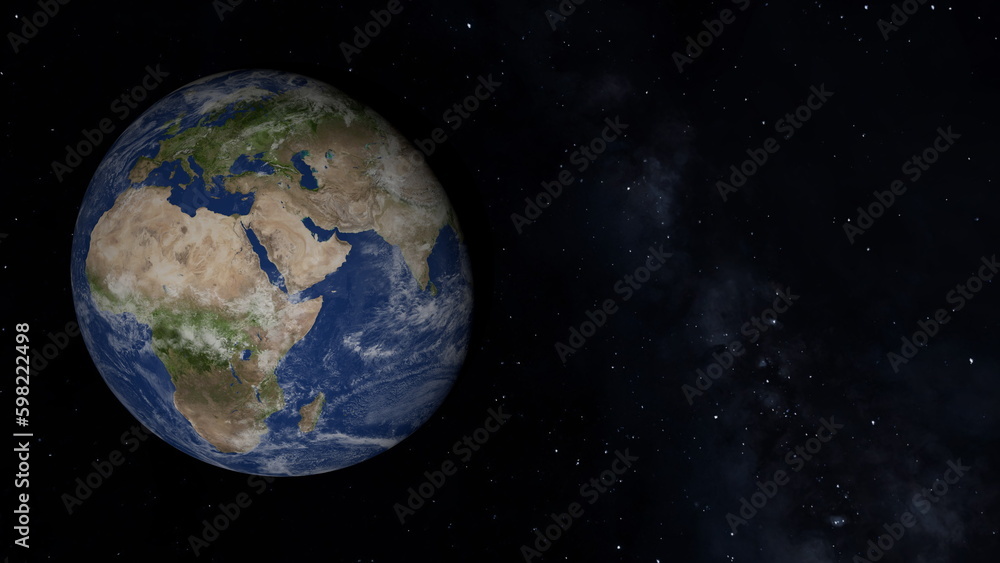 Planet Earth in outer space.