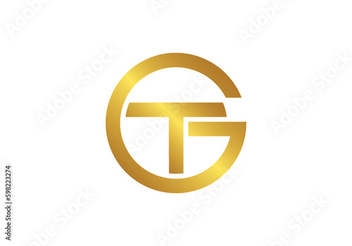 TG logo, TG circle logo, graphic design template