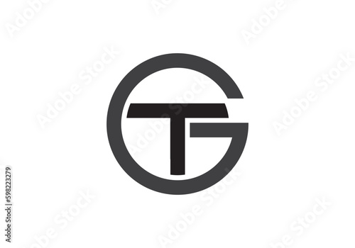 TG logo, TG circle logo, graphic design template