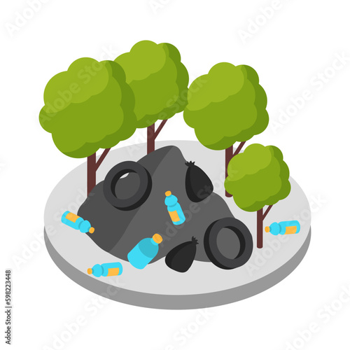 Plastic Pollution Concept