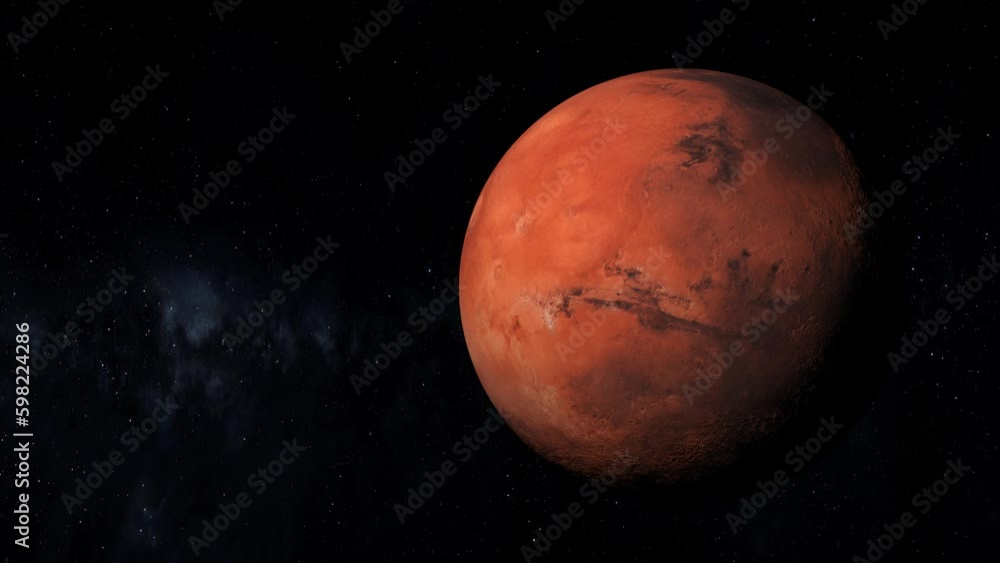 Planet Mars on the background of the starry sky. Planet Mars on the background of the starry sky.