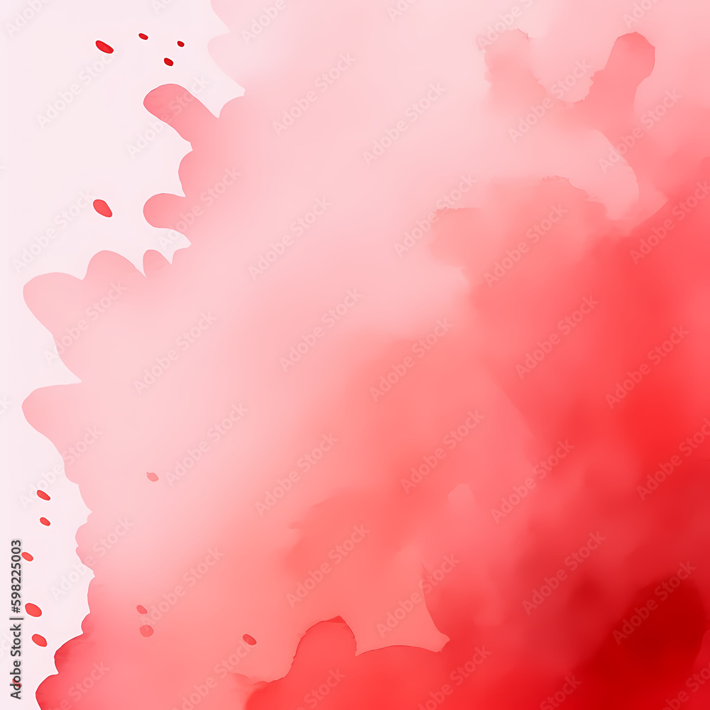 Red Gradient Abstract Water color Background. Generative AI
