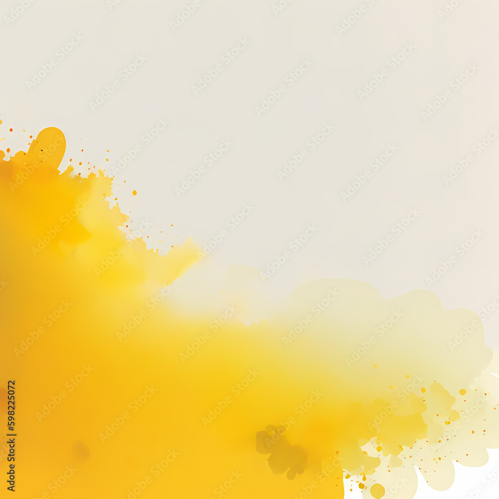 Yellow Gradient Abstract Water color Background. Generative AI