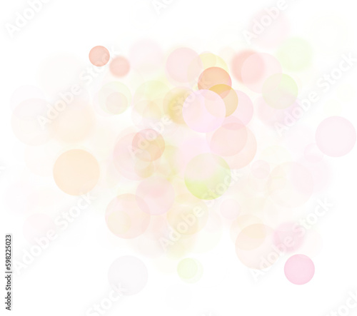 Abstract shining bokeh isolated on transparent background