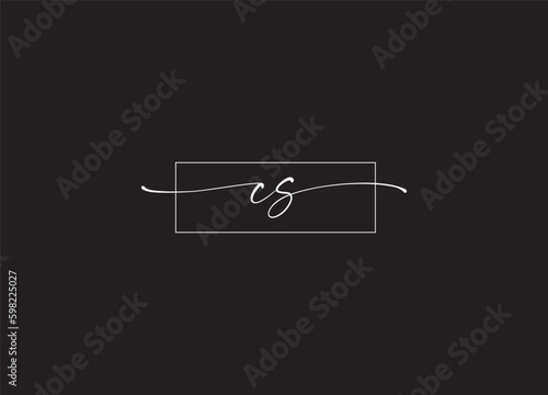 CS initial monogram logotype vector design