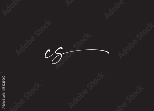 CS initial monogram logotype vector design