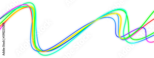 abstract rainbow neon line element