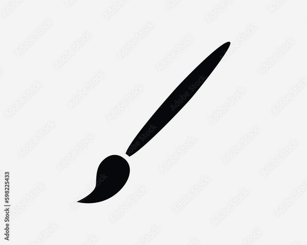 Paintbrush Icon Sign Symbol. Paint Brush Painter Draw Art Artist Sketch Stroke Drawing Tool Image Artwork Graphic Illustration Clipart Vector Cricut Paintbrush Icon Sign Symbol. Paint Brush Painter Draw Art Artist Sketch Stroke Drawing Tool Image Artwork Graphic Illustration Clipart Vector Cricut