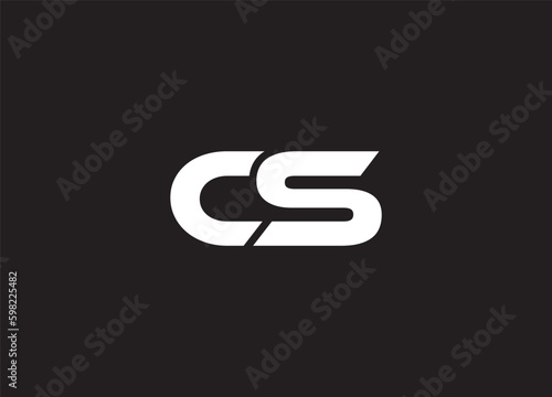 CS initial monogram logotype vector design