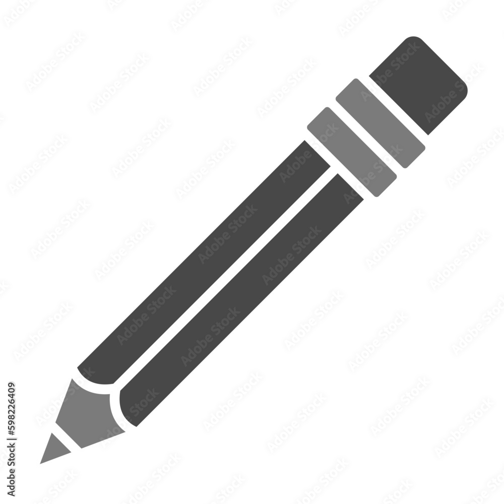Pencil Greyscale Glyph Icon Pencil Greyscale Glyph Icon