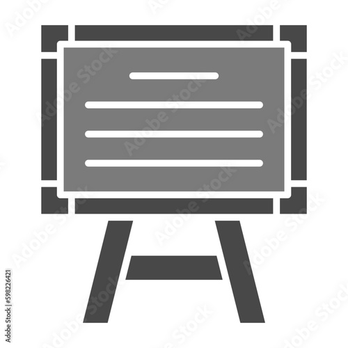 Whiteboard Greyscale Glyph Icon