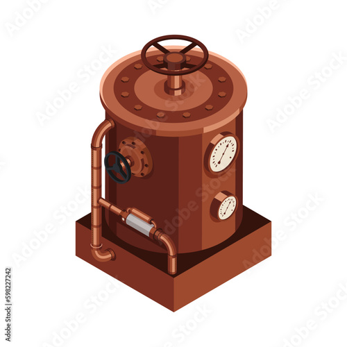 Isometric Steampunk Machinery