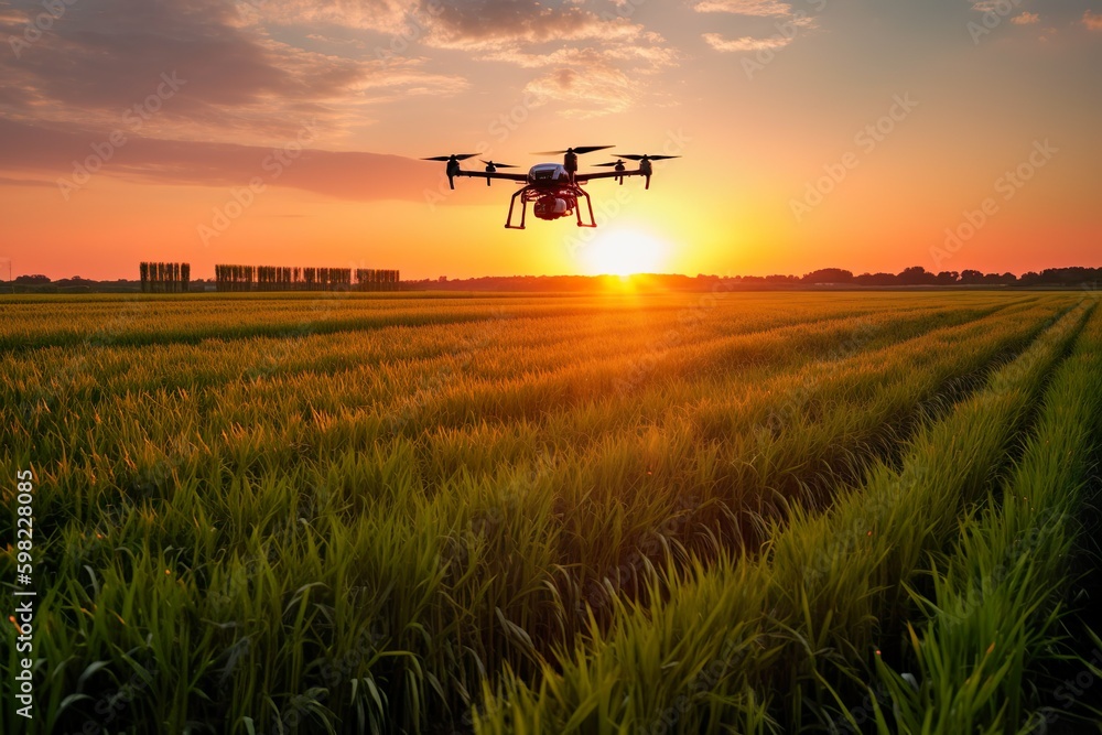 Agriculture robotic smart farm technology with smart agriculture farming concept Generative AI Agriculture robotic smart farm technology with smart agriculture farming concept Generative AI