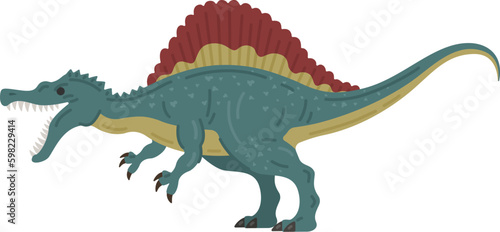 恐竜のスピノサウルスのイラスト © R-DESIGN