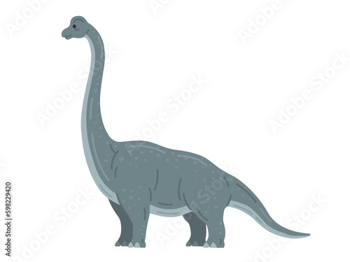 Fototapeta Naklejka Na Ścianę i Meble -  恐竜のブラキオサウルスのイラスト