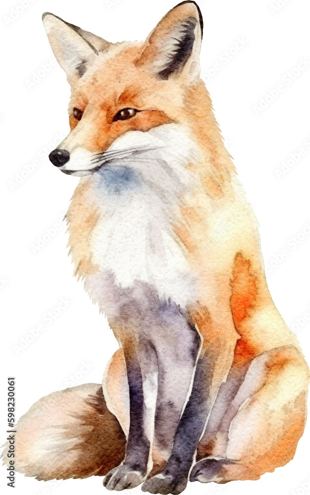 Fox illustrations created with Generative AI technology