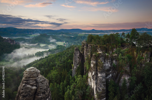 Sächsische Schweiz im Nebel