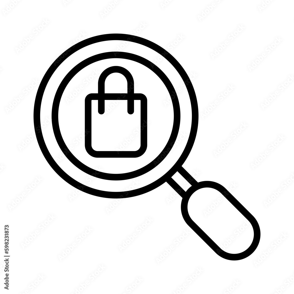 Search outline icon for commerce and shopping, ecommerce, magnifier, explore, zoom, shop, find logo Search outline icon for commerce and shopping, ecommerce, magnifier, explore, zoom, shop, find logo