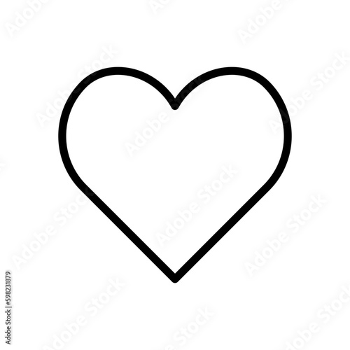 Favorite outline icon for  heart, like, love and romance, ui, wishlist, love logo