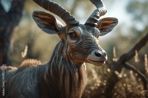 A charming kudu inspired by cartoons. Generative AI © Ulani