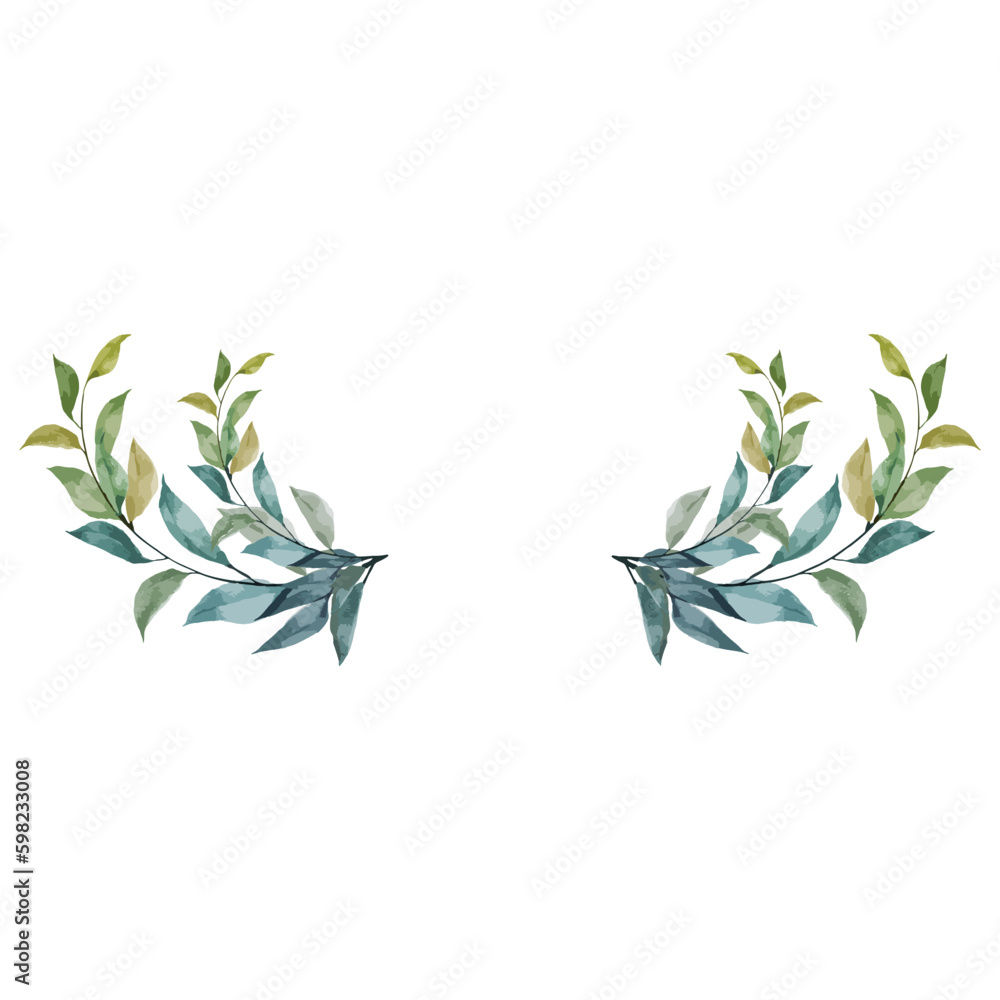 Fototapeta premium Watercolor Flower frame