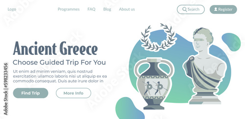 Ancient Greece choose guided trip for you vector