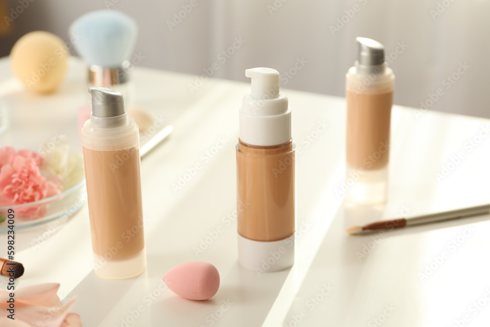 Concept of cosmetic and make up - foundation Concept of cosmetic and make up - foundation