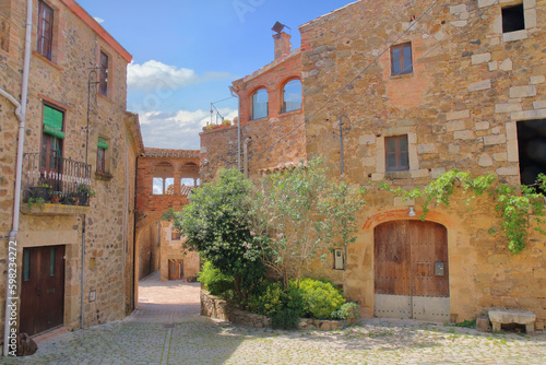 Old courtyard in the Spanish village.