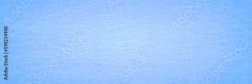 Ice hockey rink top vector backdrop. Winter frost surface illustration. Icy template texture. Overhead view background for hockey field, skating arena wallpaper. Blue and white light colors.