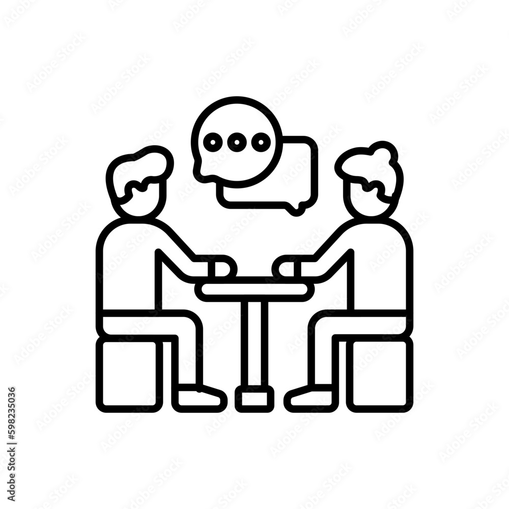 Interview icon in vector. Illustration Interview icon in vector. Illustration