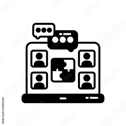 Online Collaboration icon in vector. Illustration